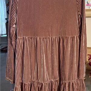 Emery Rose  Velvet Brown Mini Dress